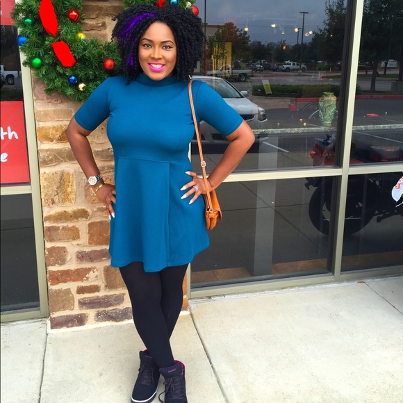 ✨Host Pick✨ ASOS Teal Blue Up Tight Loose Bottom Top Dress - Picture 4 of 10